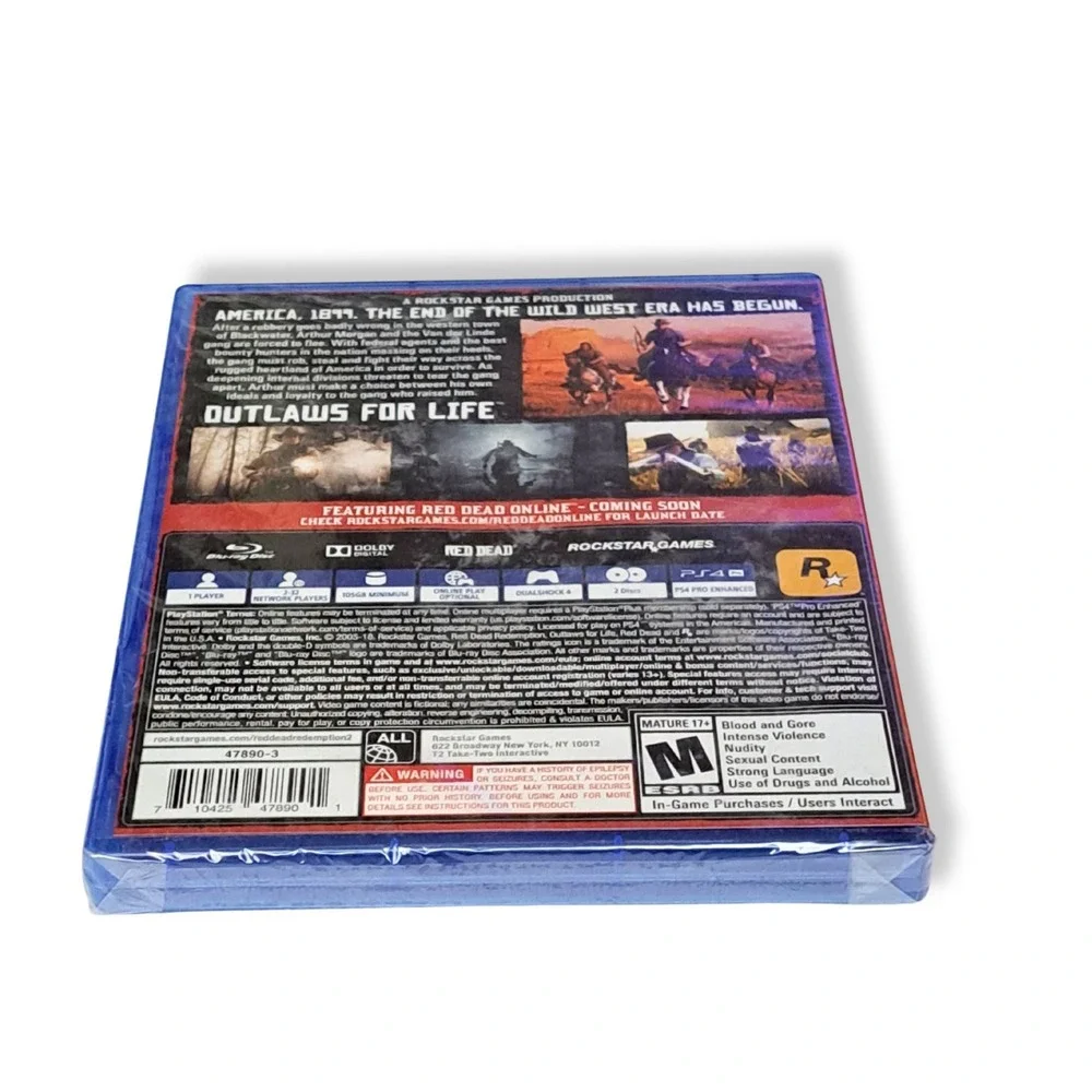 Rockstar Games Red Dead Redemption II PS4 Blue Western Action Adventure Game New